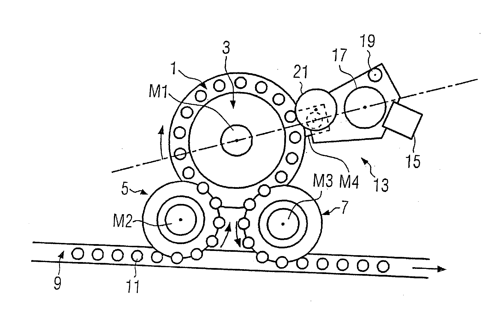 Machine for labeling containers