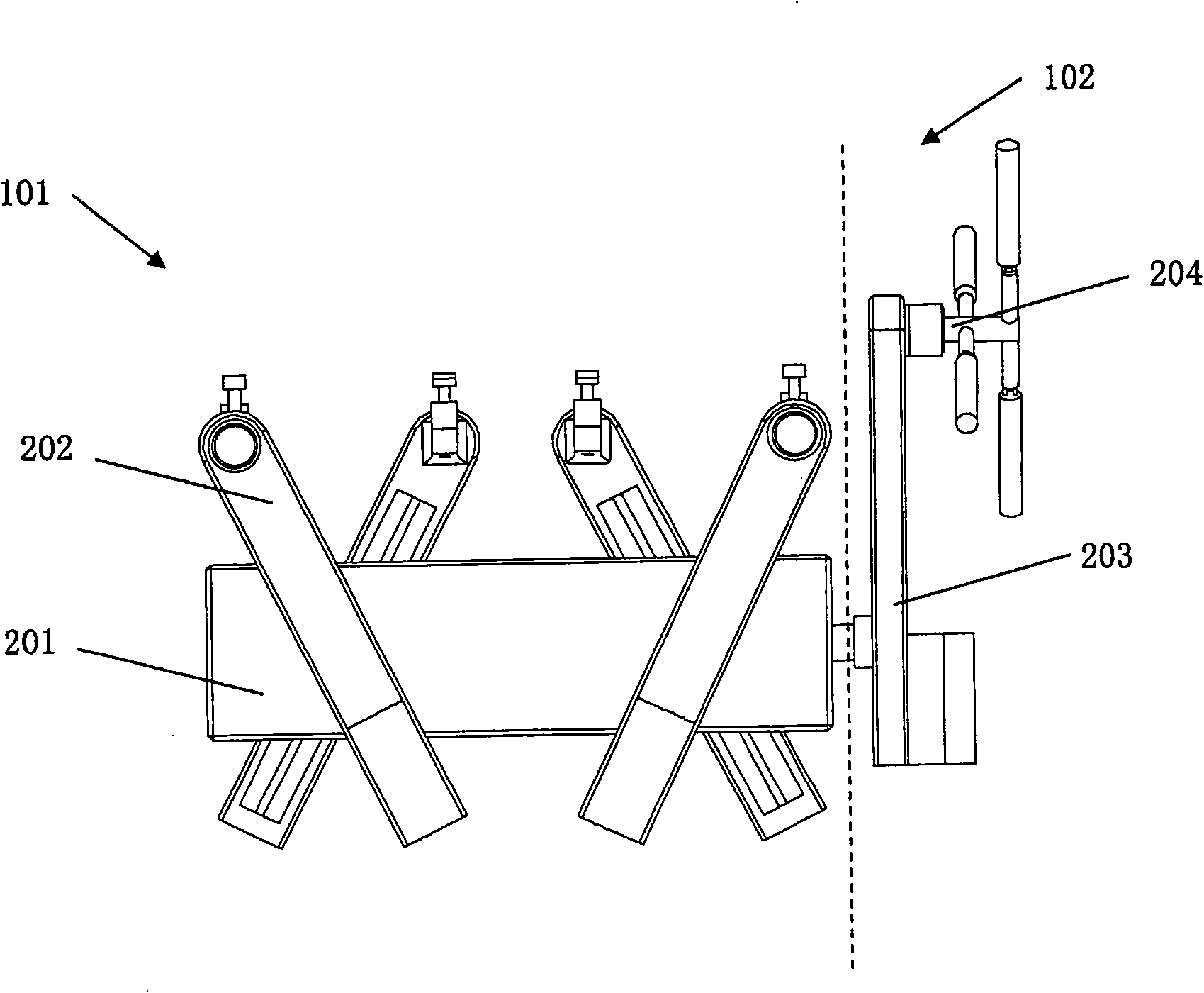 Stump-jump multi-divided conductor deicing robot