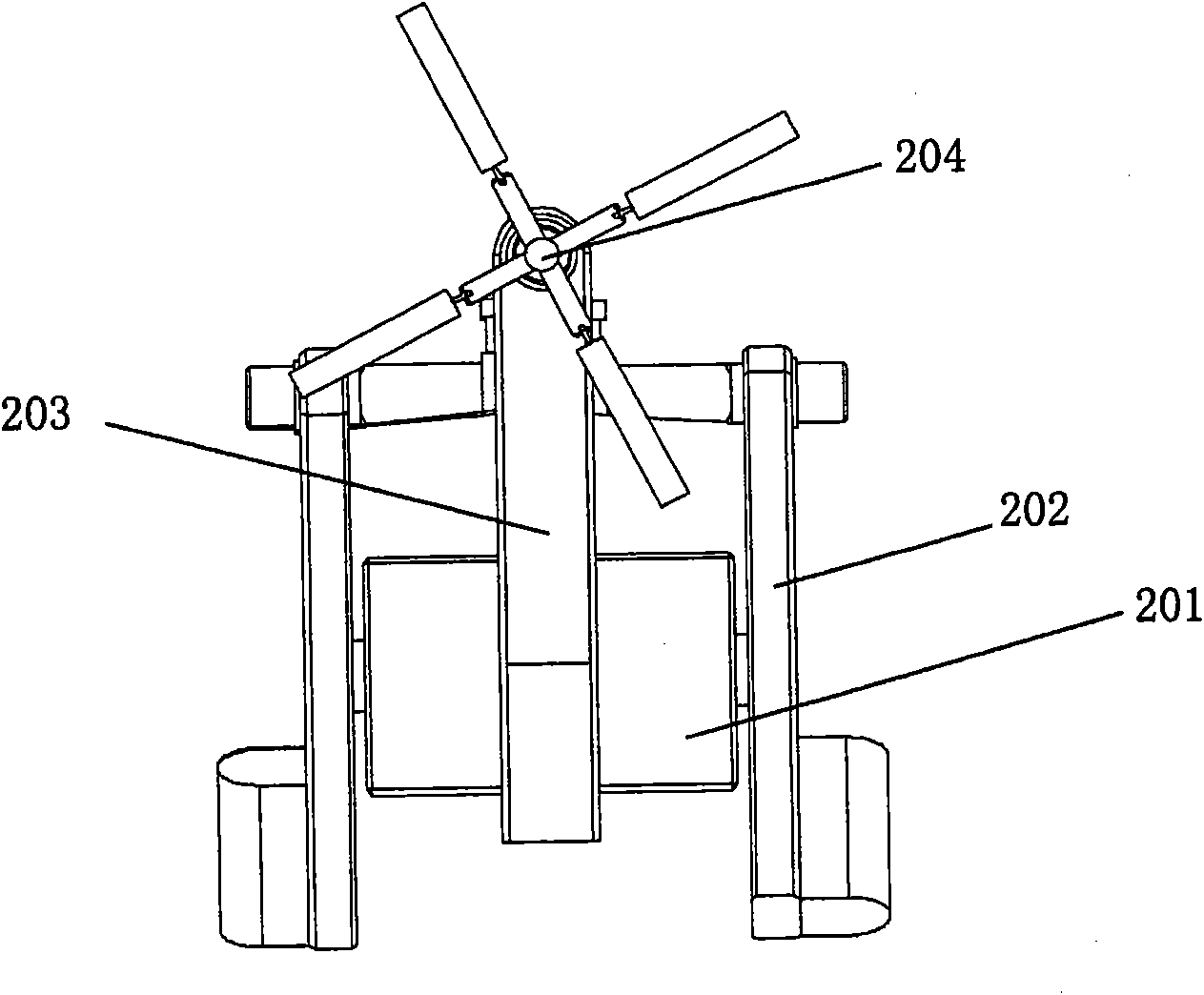 Stump-jump multi-divided conductor deicing robot