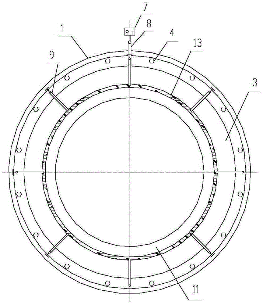 Pipe jacking tunnel inlet stop water device