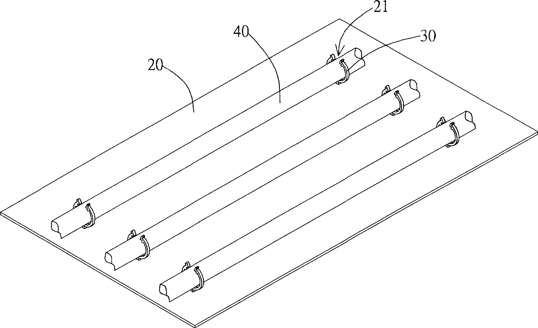 Tube stand of backlight module