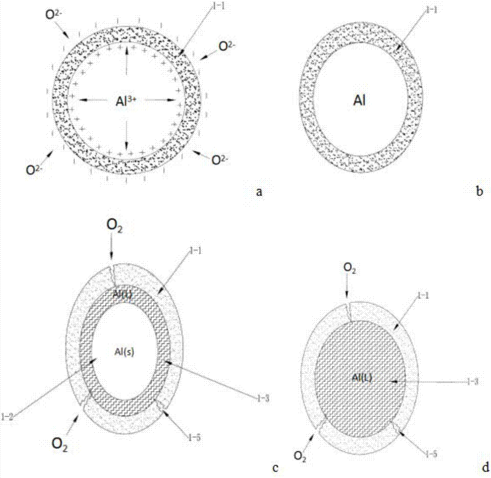 System used for combustion of aluminum powder or magnesium powder and recovery of product generated during combustion