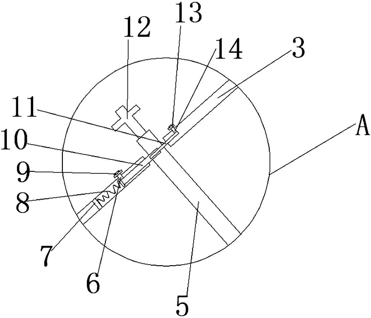 Iron removing and feeding device for wood powder grinding and processing