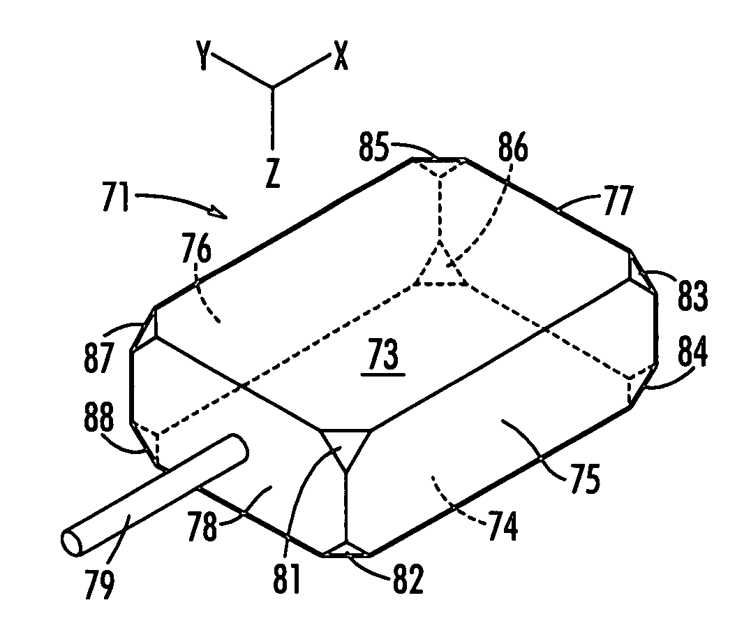 Anodes with corner and edge modified designs