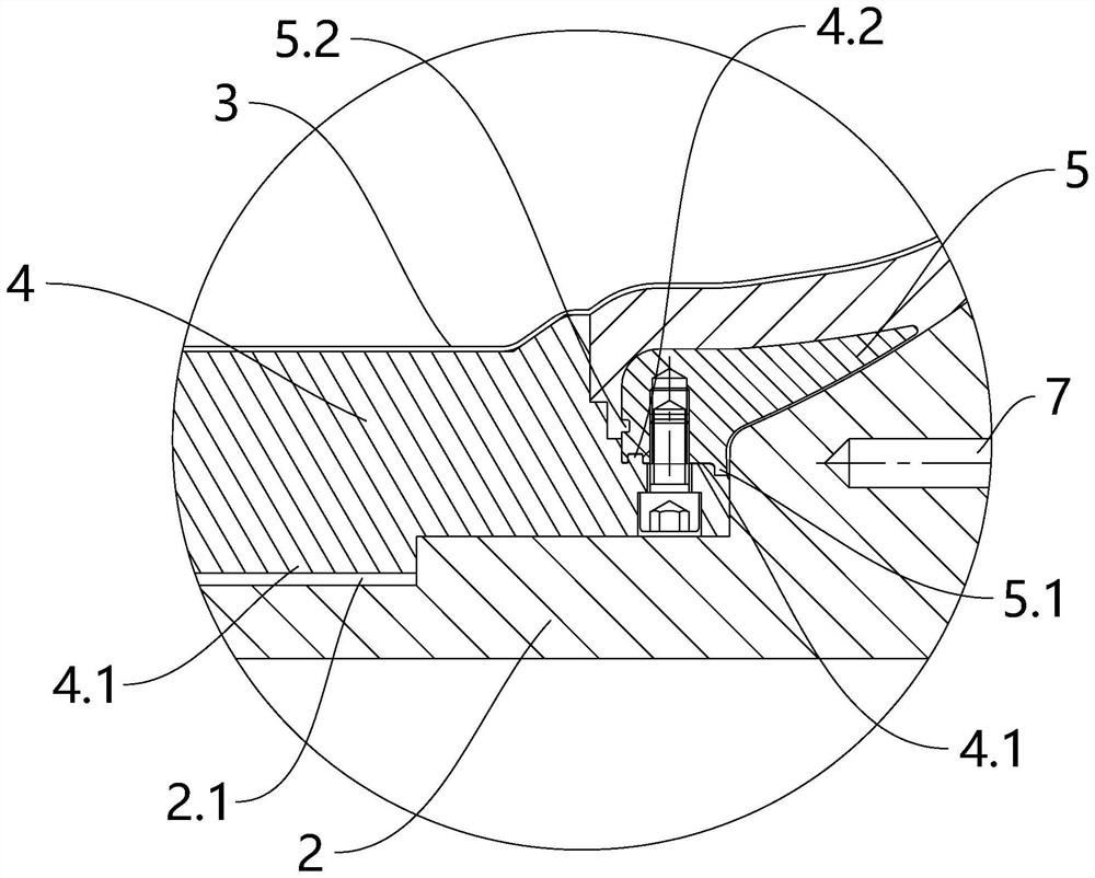 Forming device for heat insulation end socket air bag