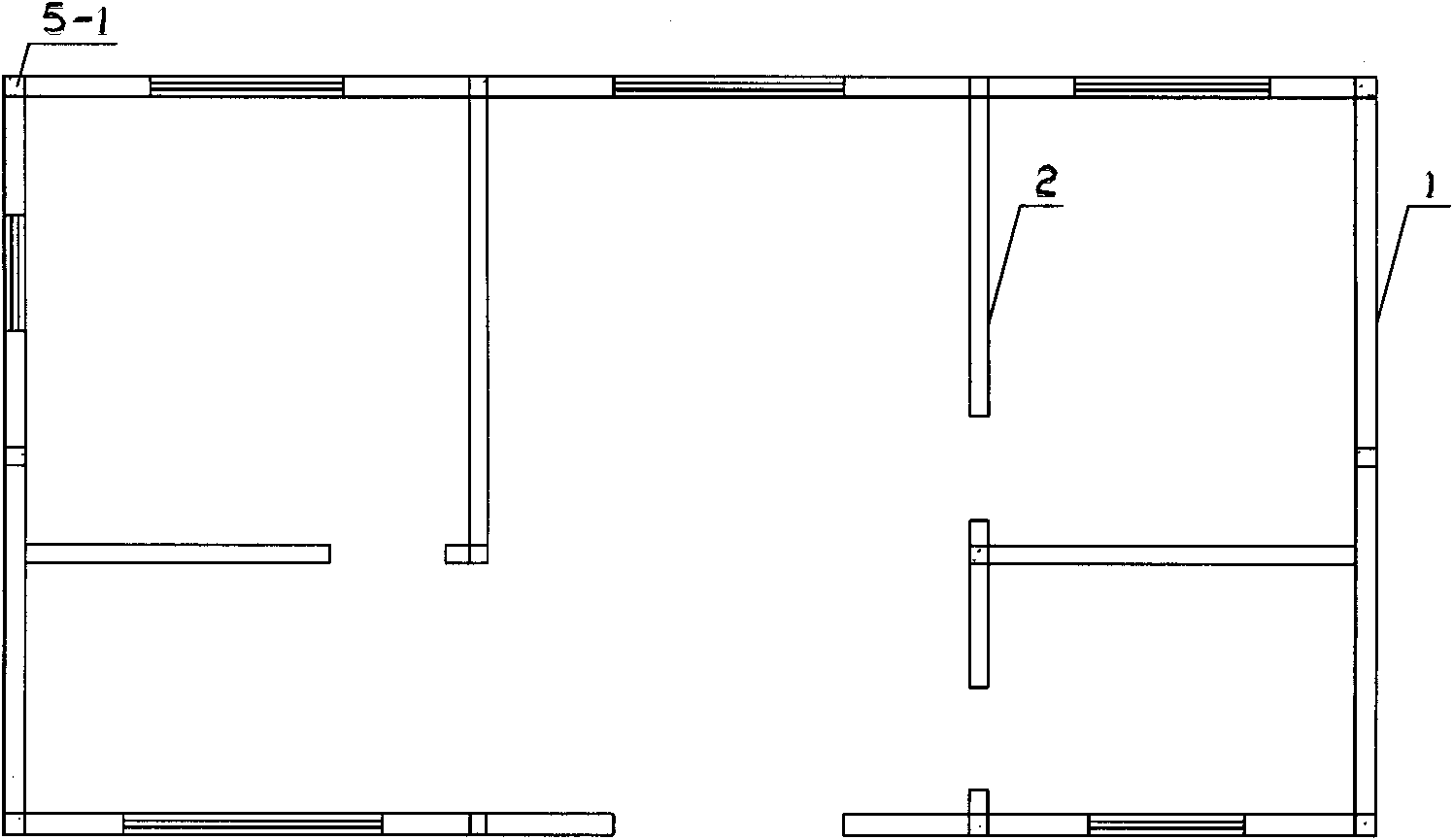 Connecting construction method for assembled-type house building