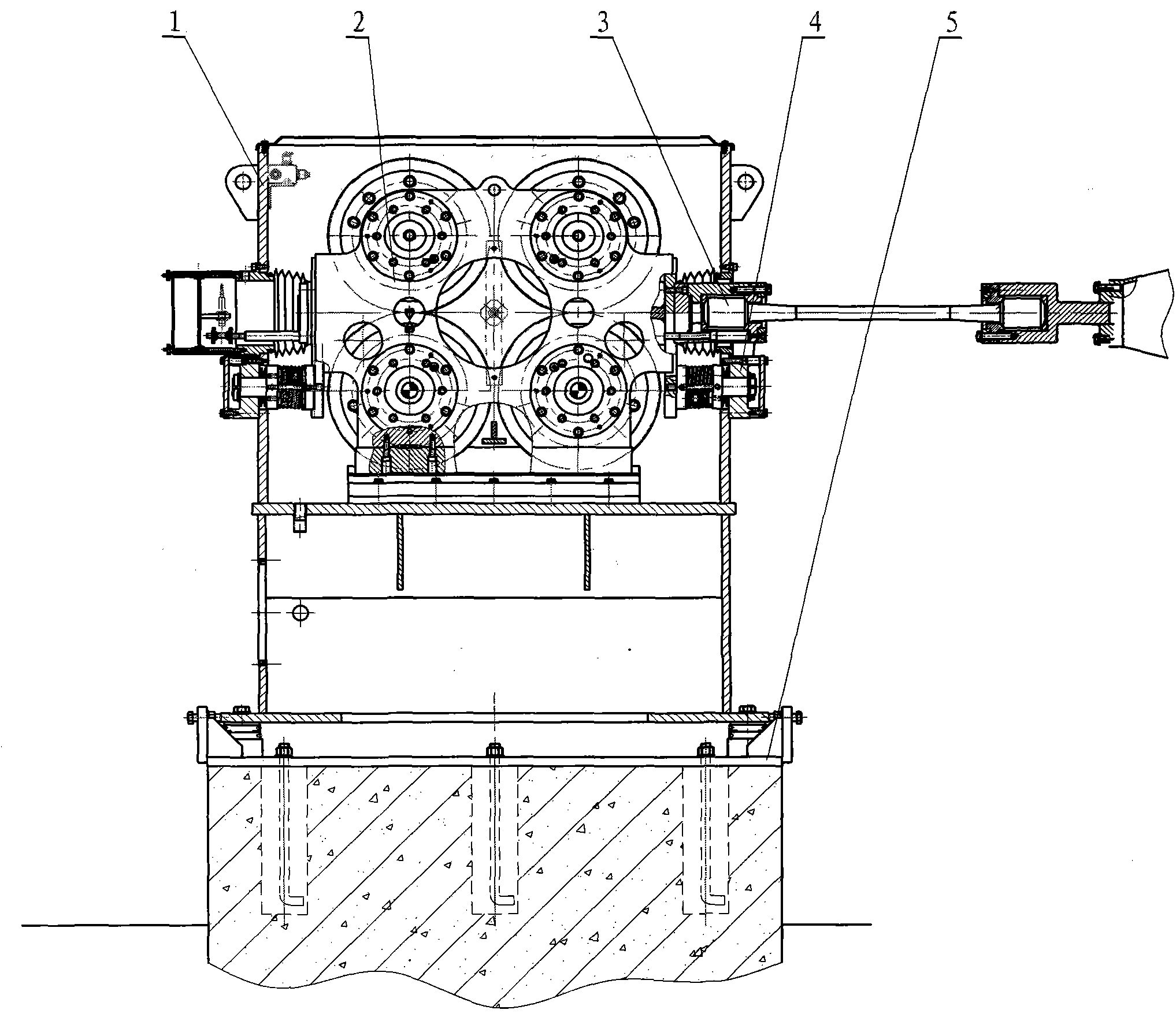 Non-impact net shaking device