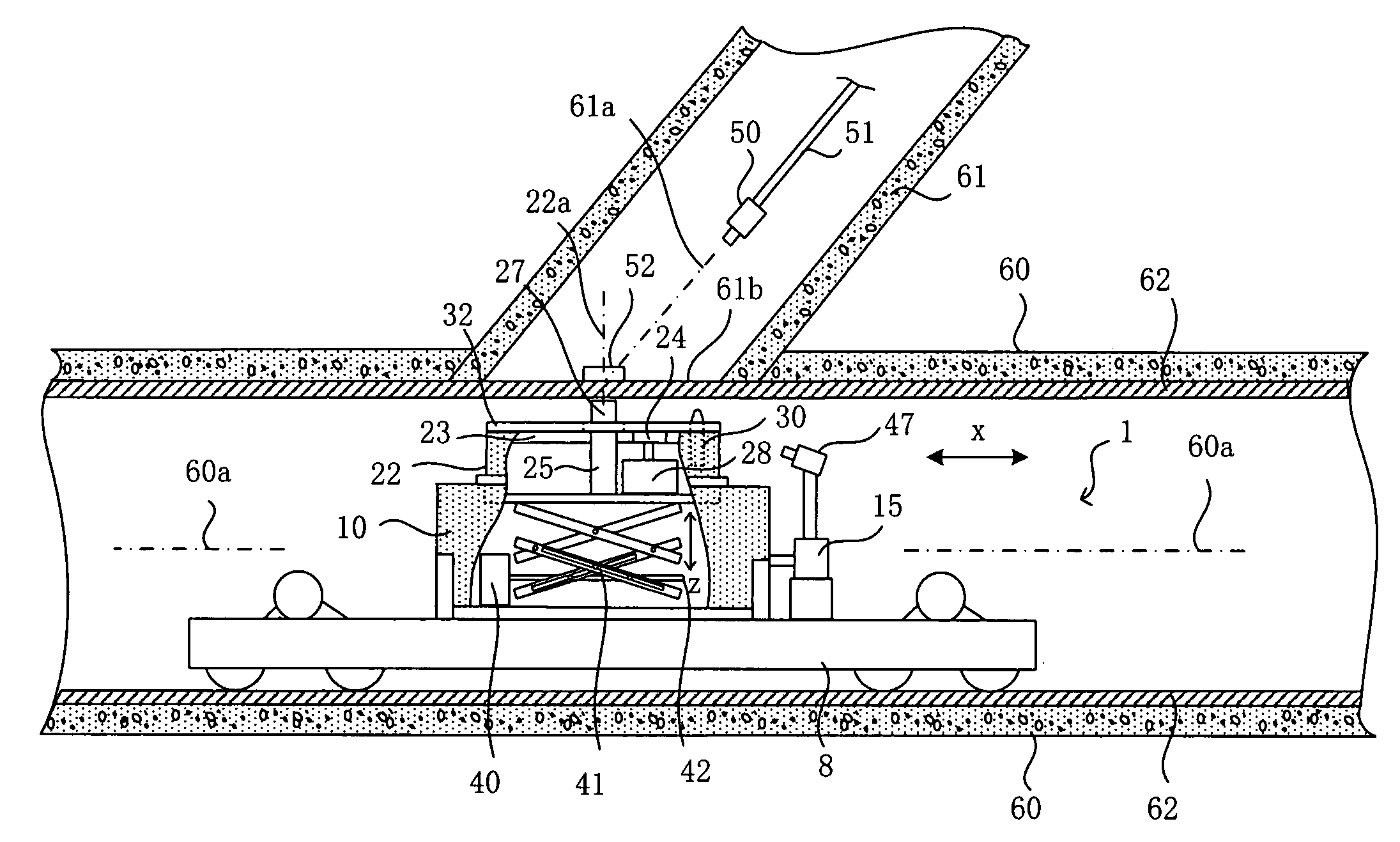 In-pipe work robot