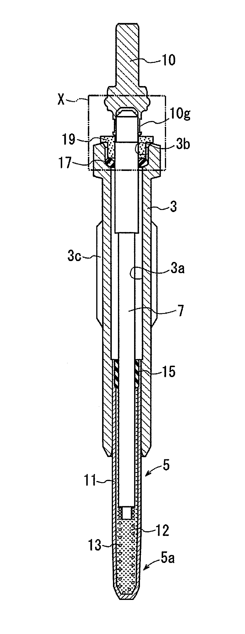 Glow plug terminal and glow plug