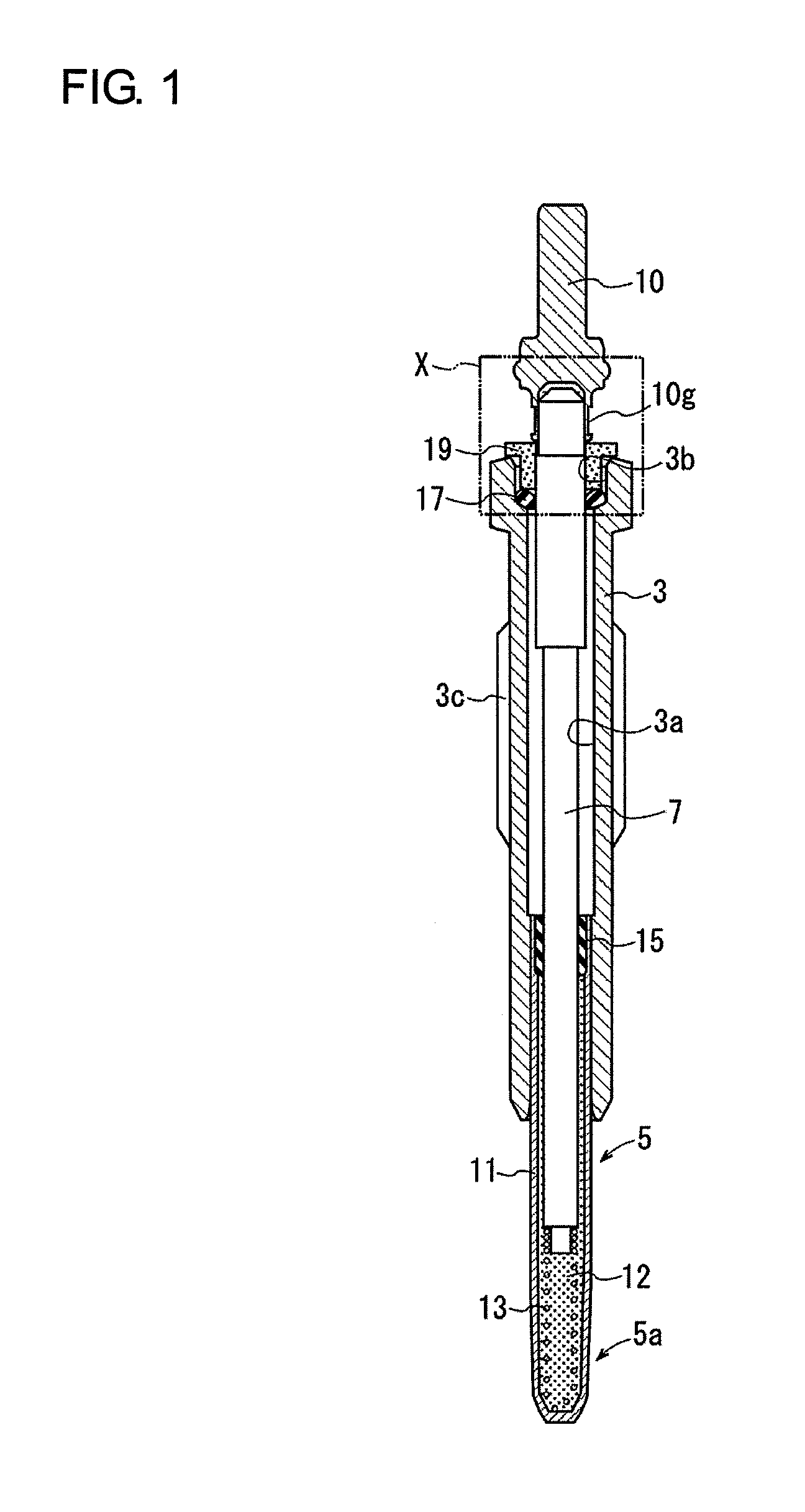 Glow plug terminal and glow plug