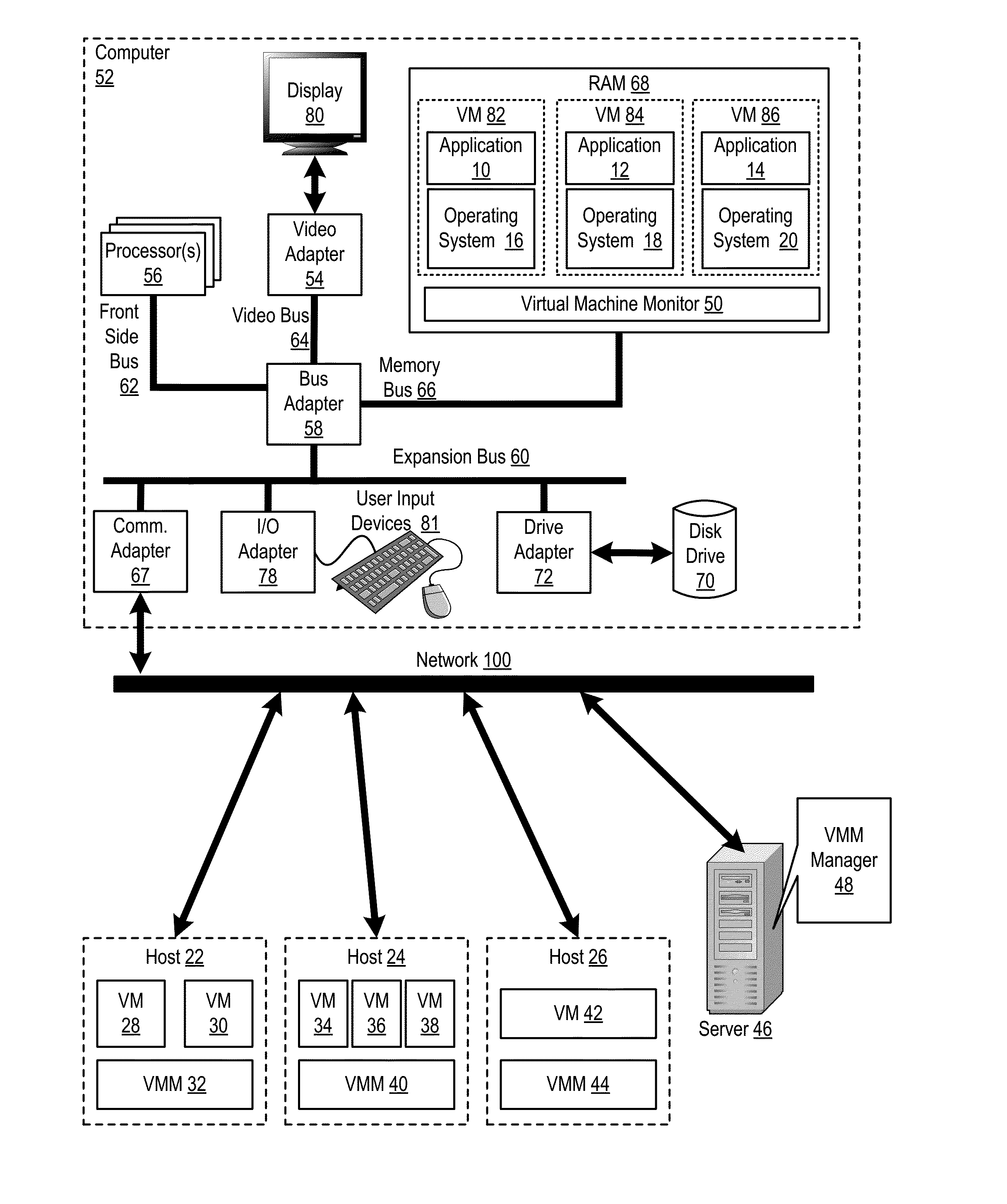 Administering virtual machines in a distributed computing environment