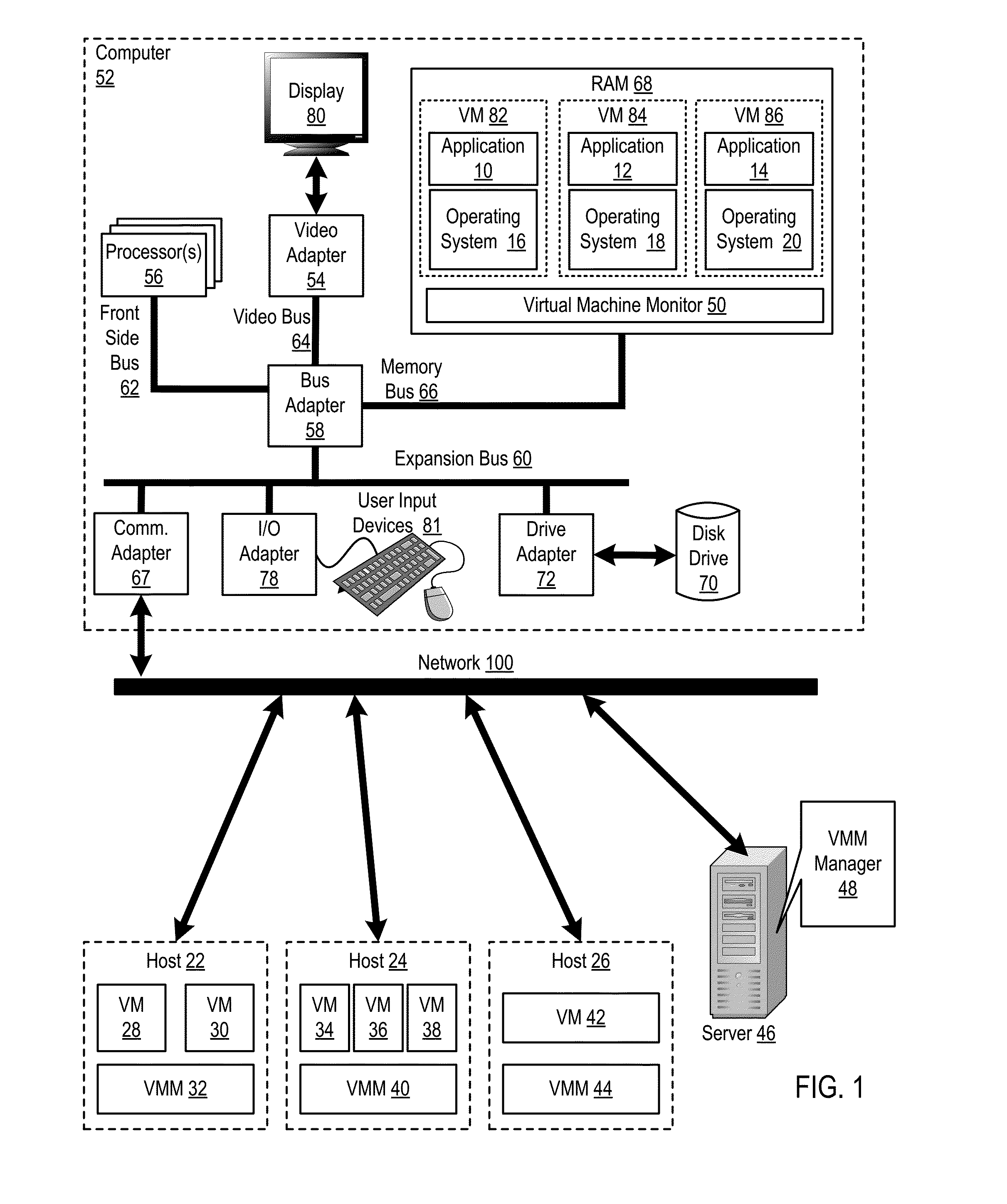 Administering virtual machines in a distributed computing environment