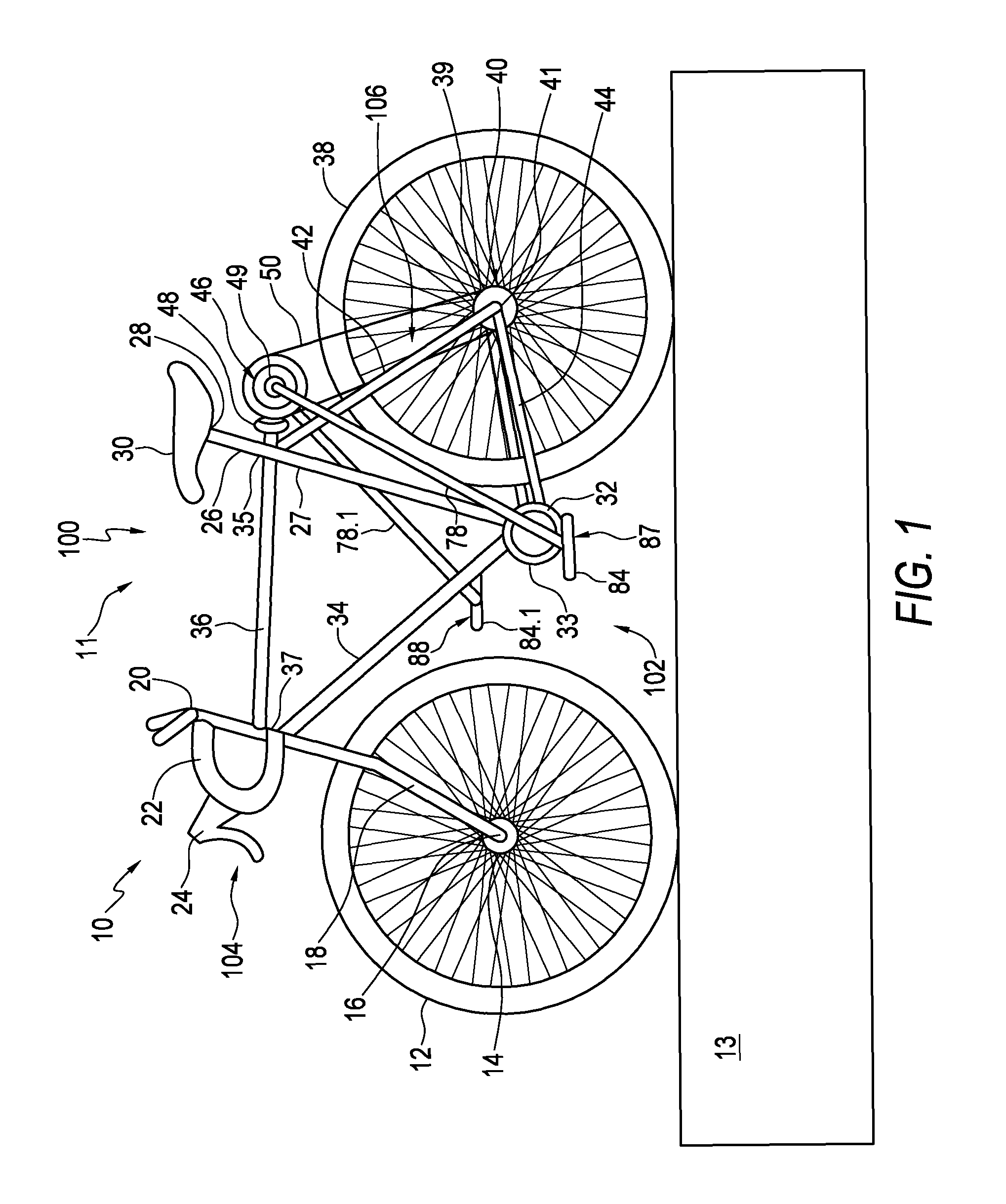 Bicycle propulsion assembly having elongate members