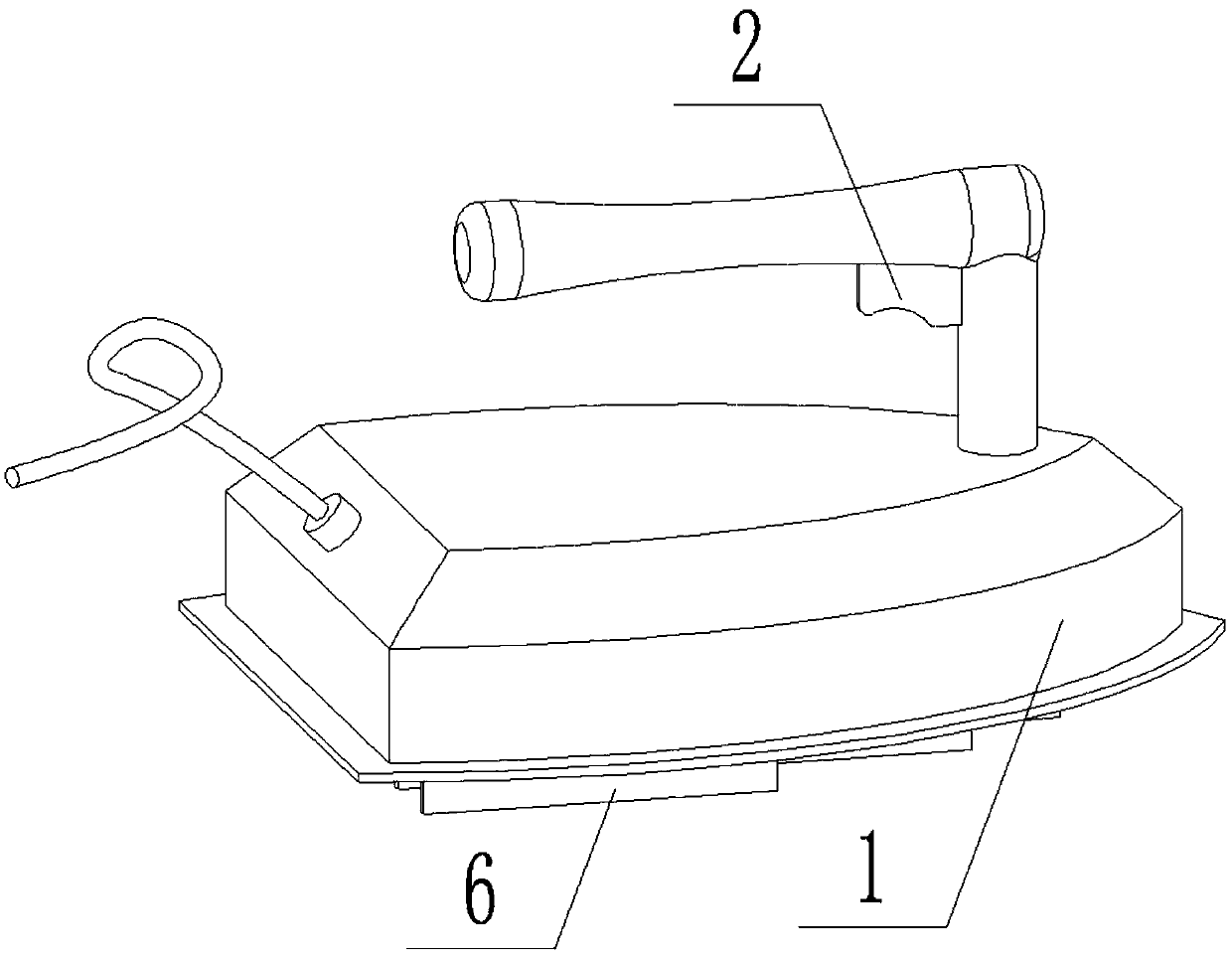 Safe iron device for clothing ironing