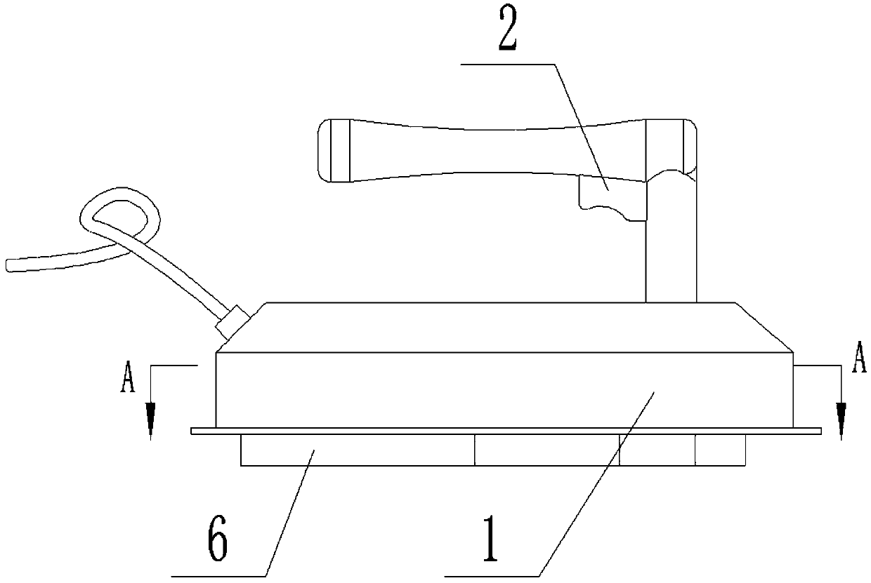 Safe iron device for clothing ironing