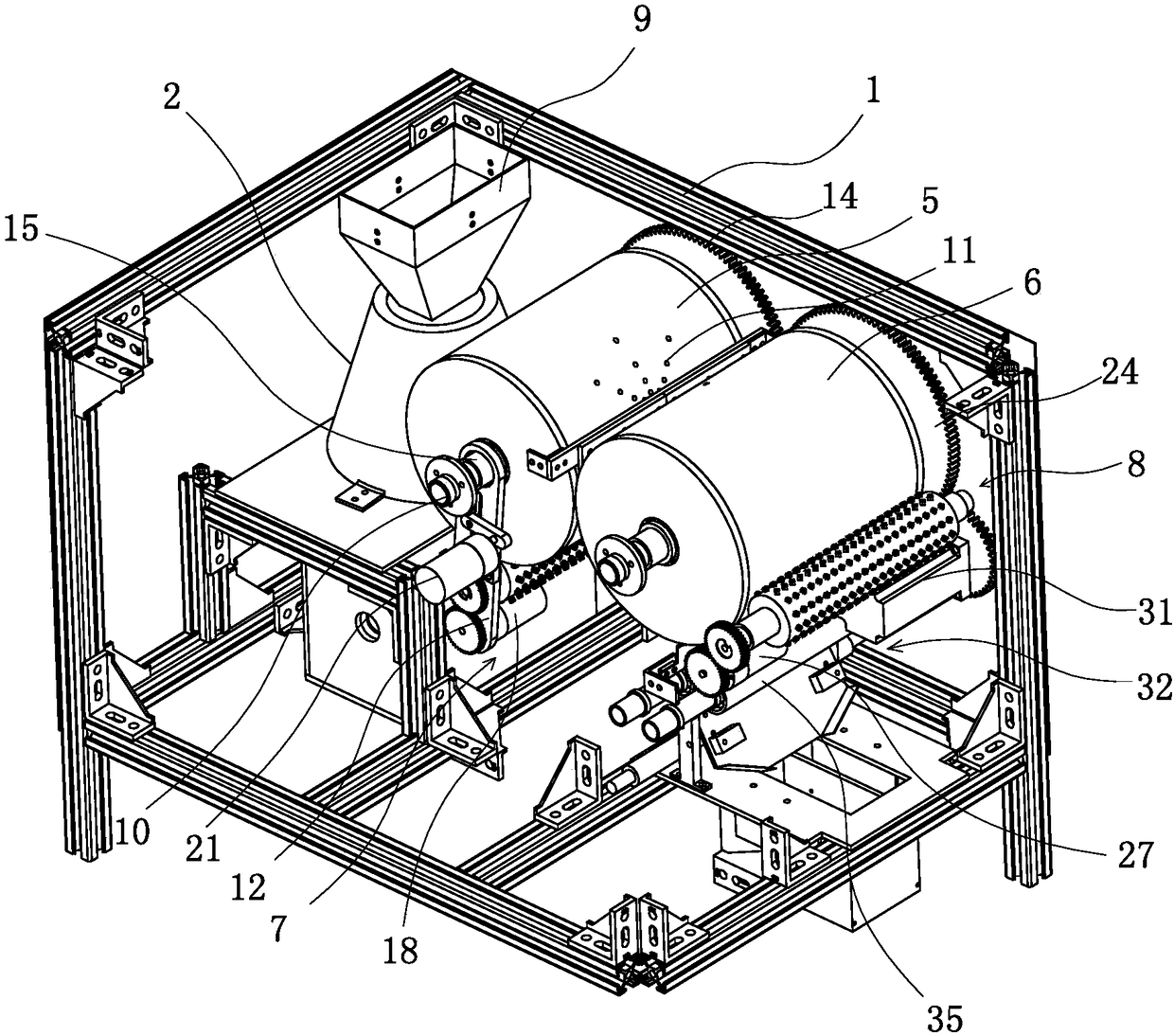 Full-automatic double-side flattening banknote settling machine