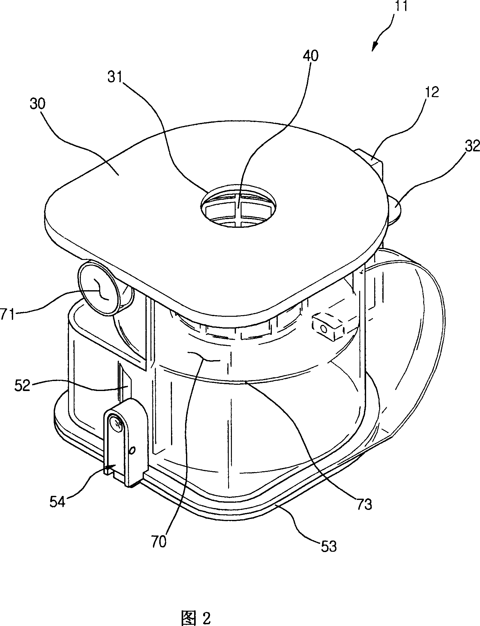 Dust collector of cyclone type vacuum cleaner