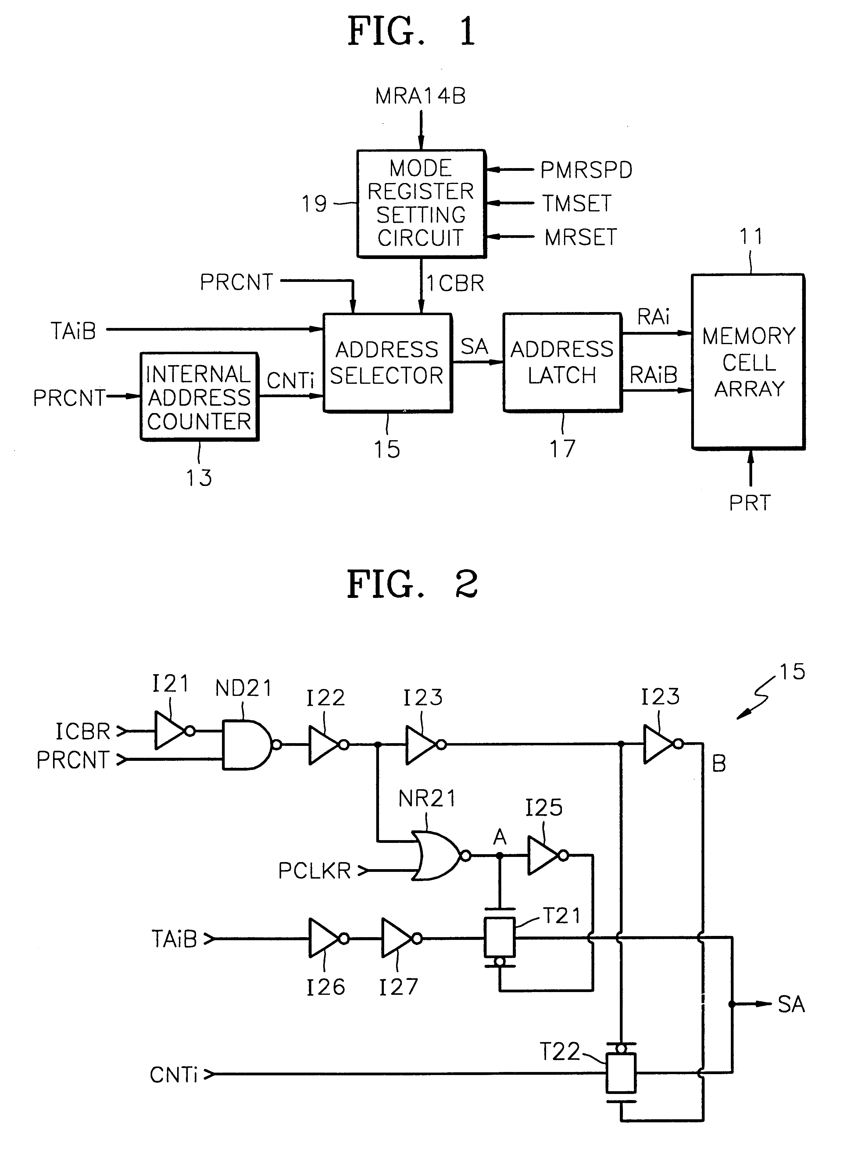 Synchronous DRAM having test mode in which automatic refresh is performed according to external address and automatic refresh method