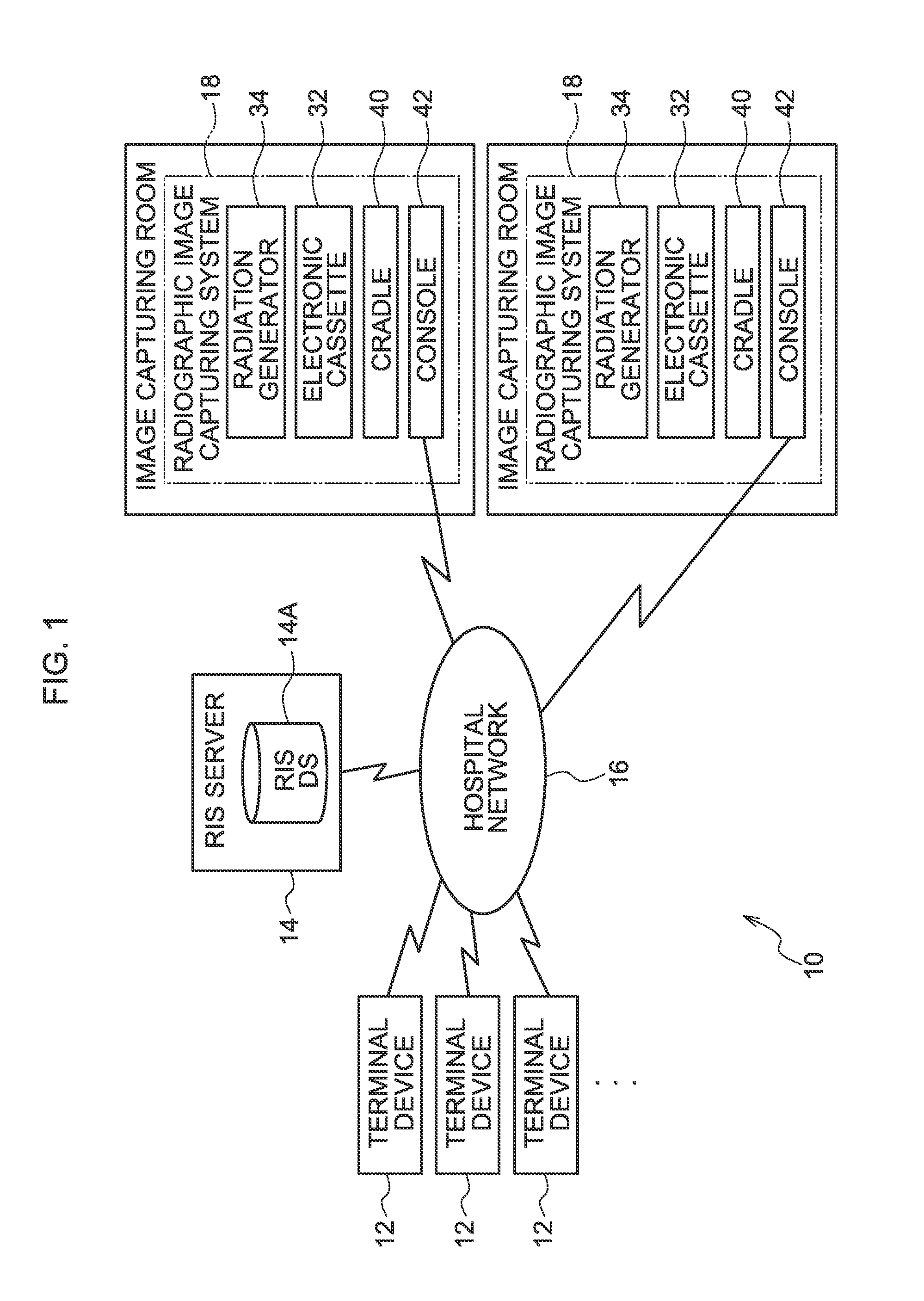 Radiographic image capturing system