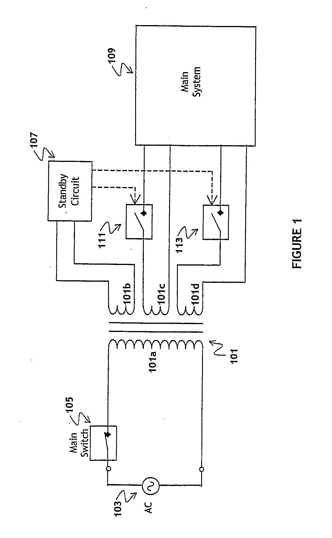 Power Supply With Reduced Power Losses During Standby Mode