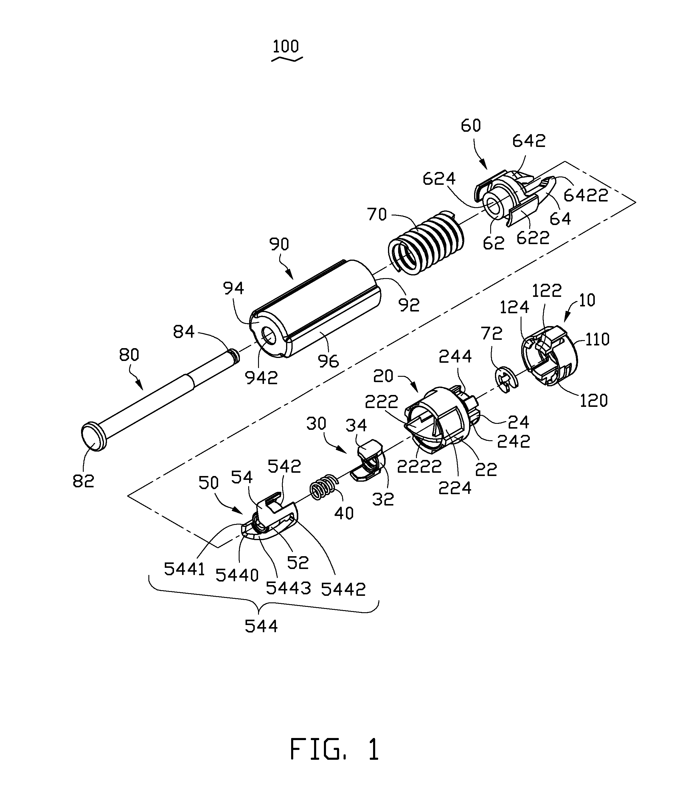 Button activated spring-loaded hinge assembly