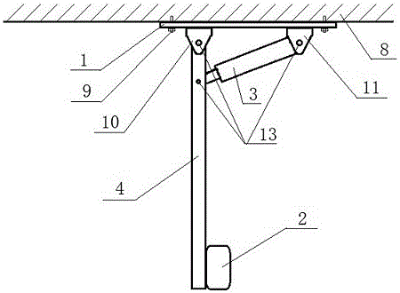 Suspended electric vehicle charging device