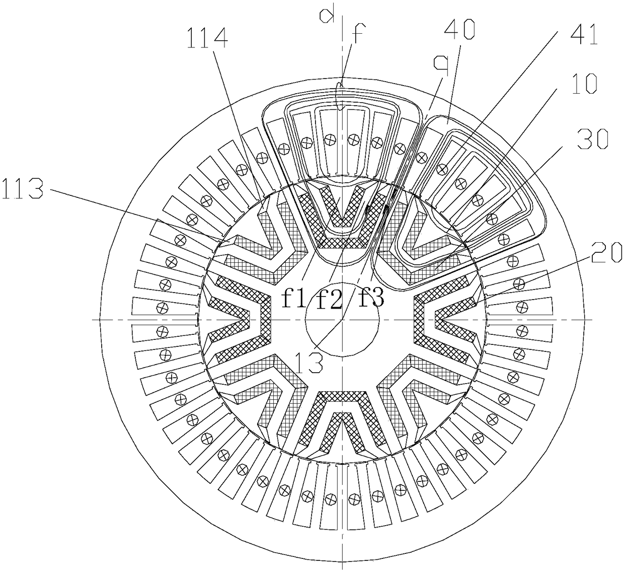 Rotor structure, permanent magnet auxiliary synchronous reluctance motor and electric vehicle