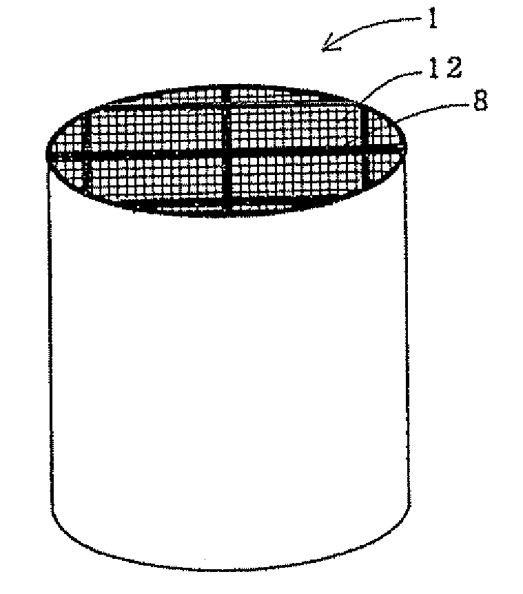 Honeycomb structure and bonding material to be used for same