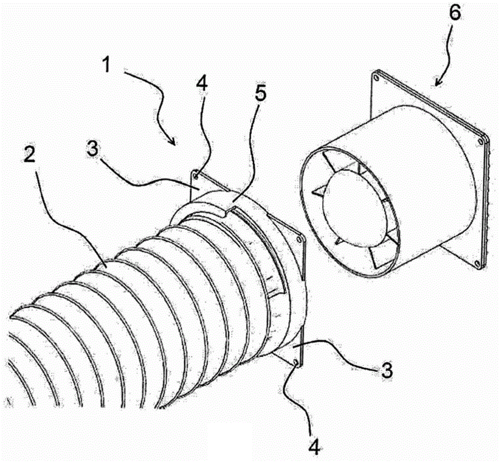 Practical flexible connecting apparatus for ventilation duct