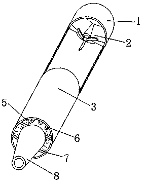 Noise-proof motorbike exhaust pipe with large discharge capacity function