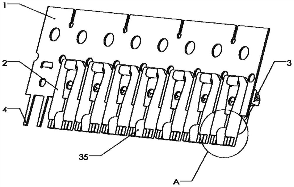 A semiconductor electroplating clamping steel strip