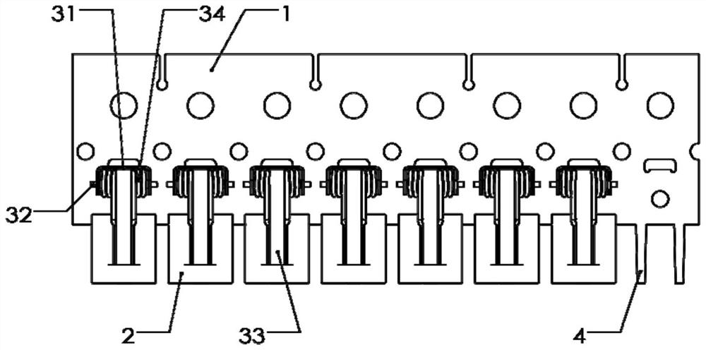 A semiconductor electroplating clamping steel strip