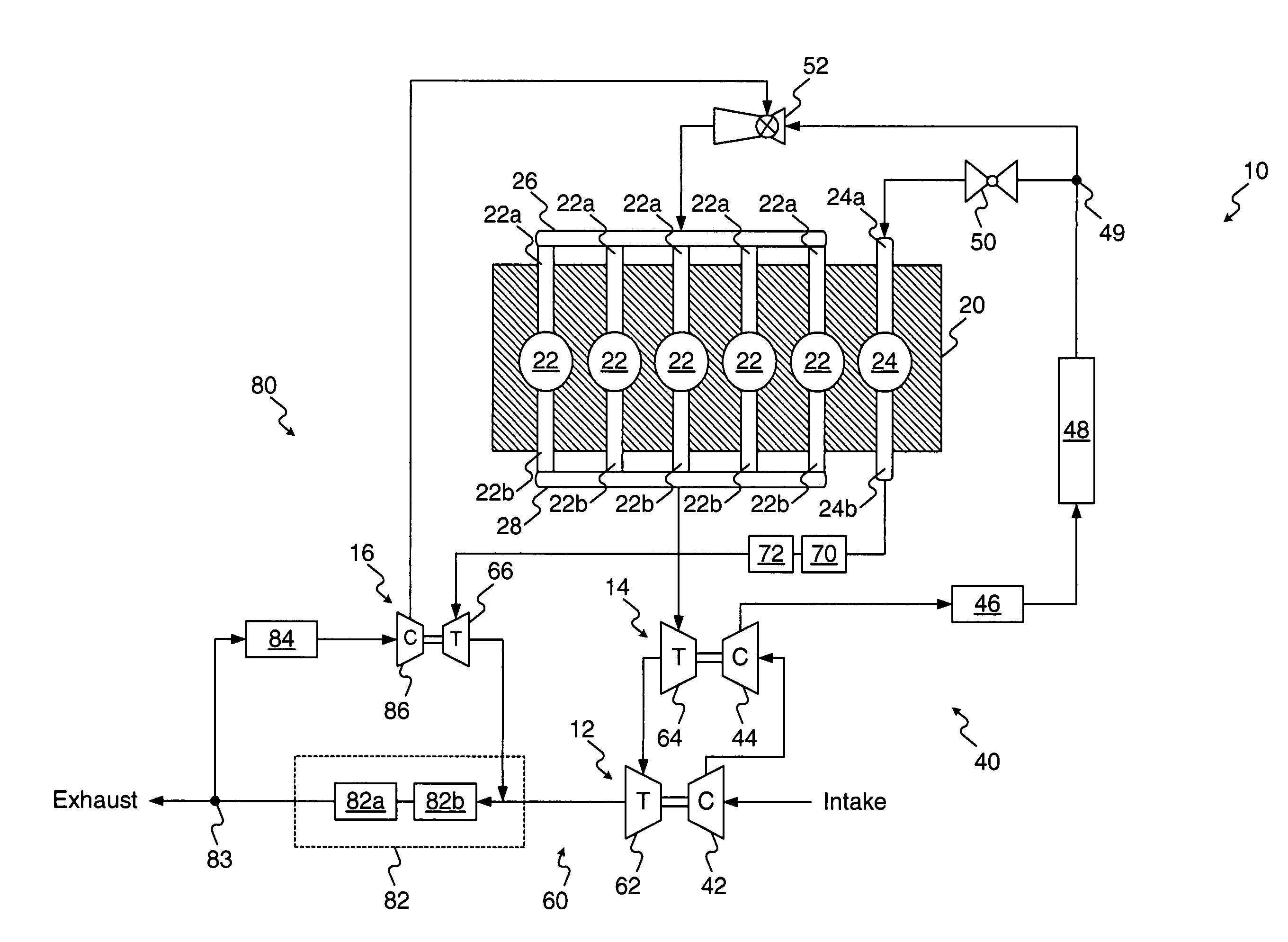 Turbocharged exhaust gas recirculation system