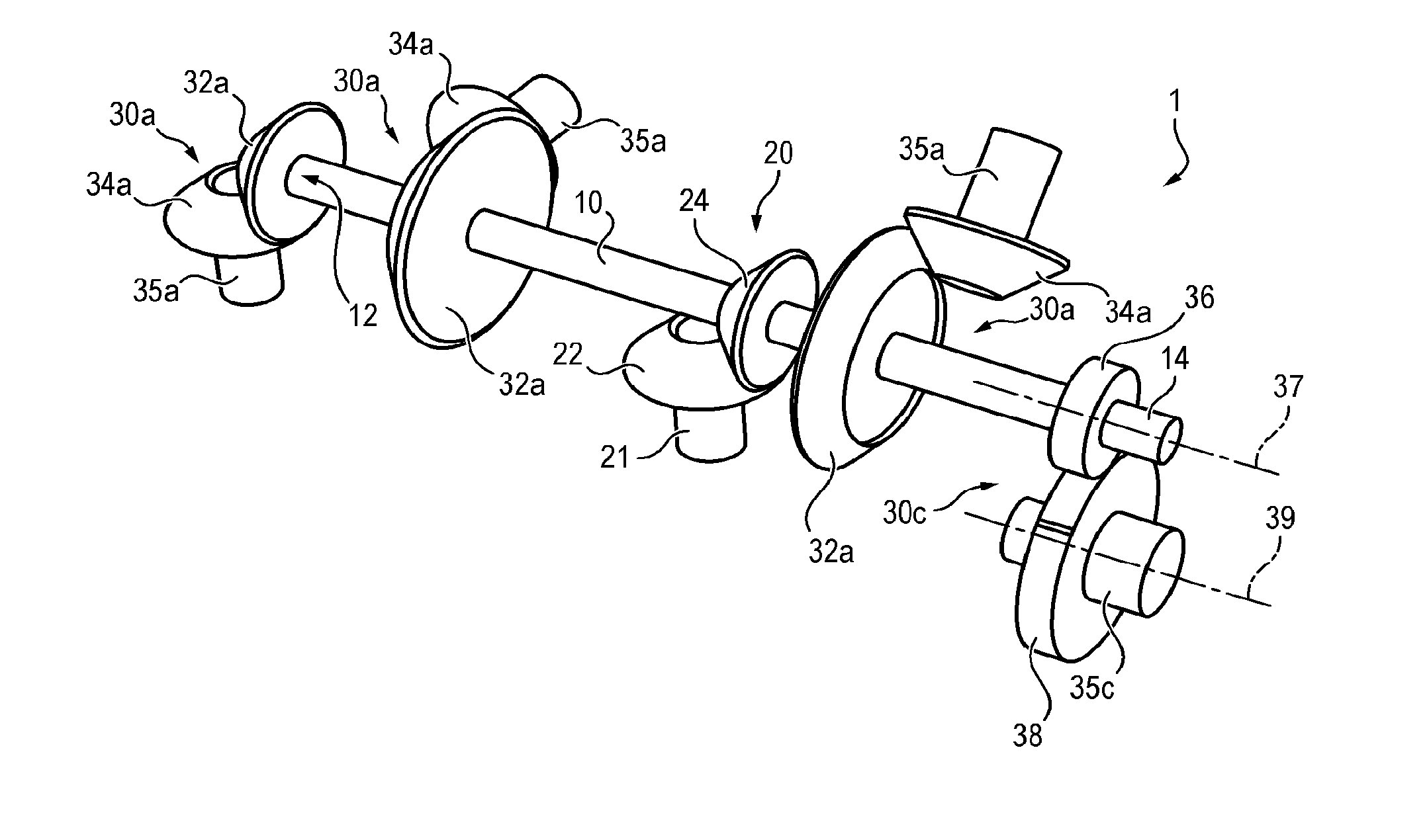 Accessory drive case for a turboprop