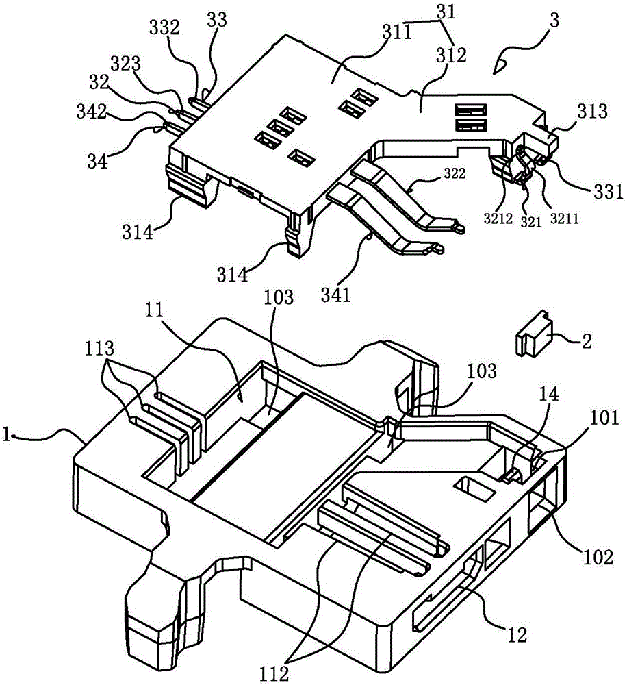 LED chip assembly structure and assembly method of smart label connector