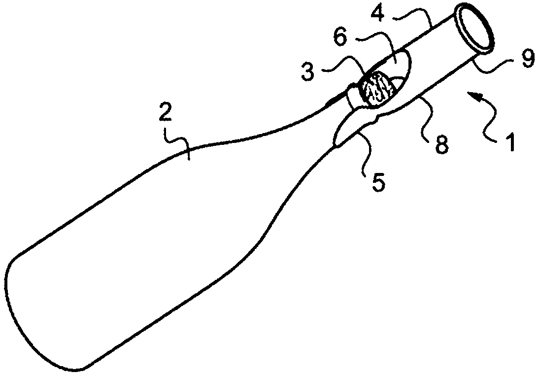 Device for uncorking a bottle of a pressurised liquid such as a bottle of champagne