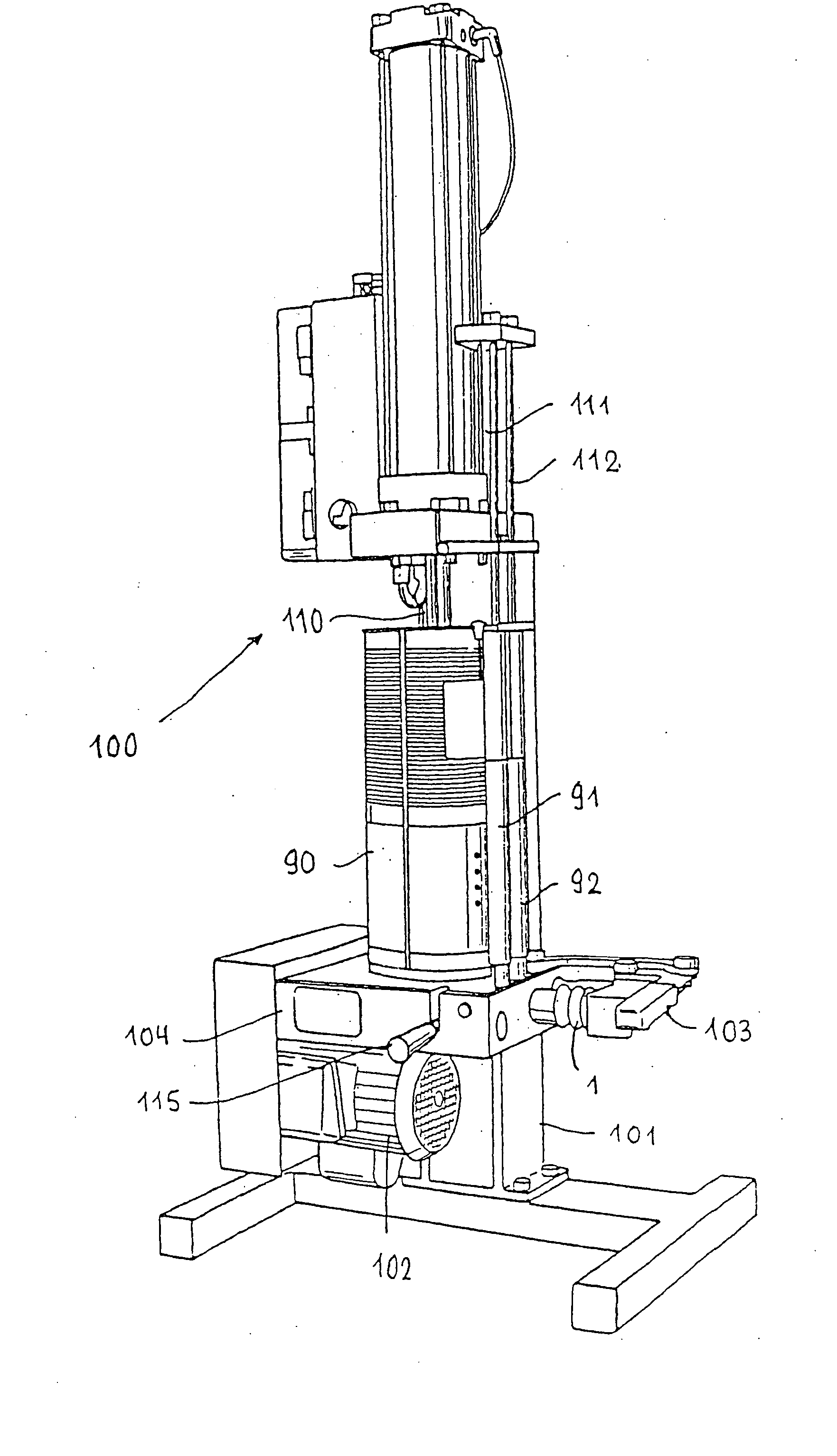 Device for blending a binder component and a hardener component for producing a ready-made filler