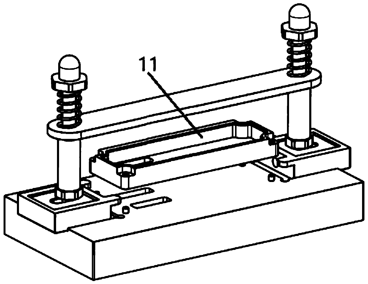 Reflow soldering clamping and positioning device of microwave assembly