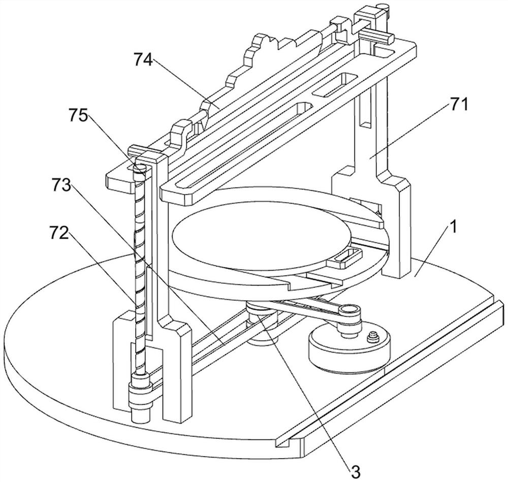 Automatic smearing and rotating equipment for round cakes