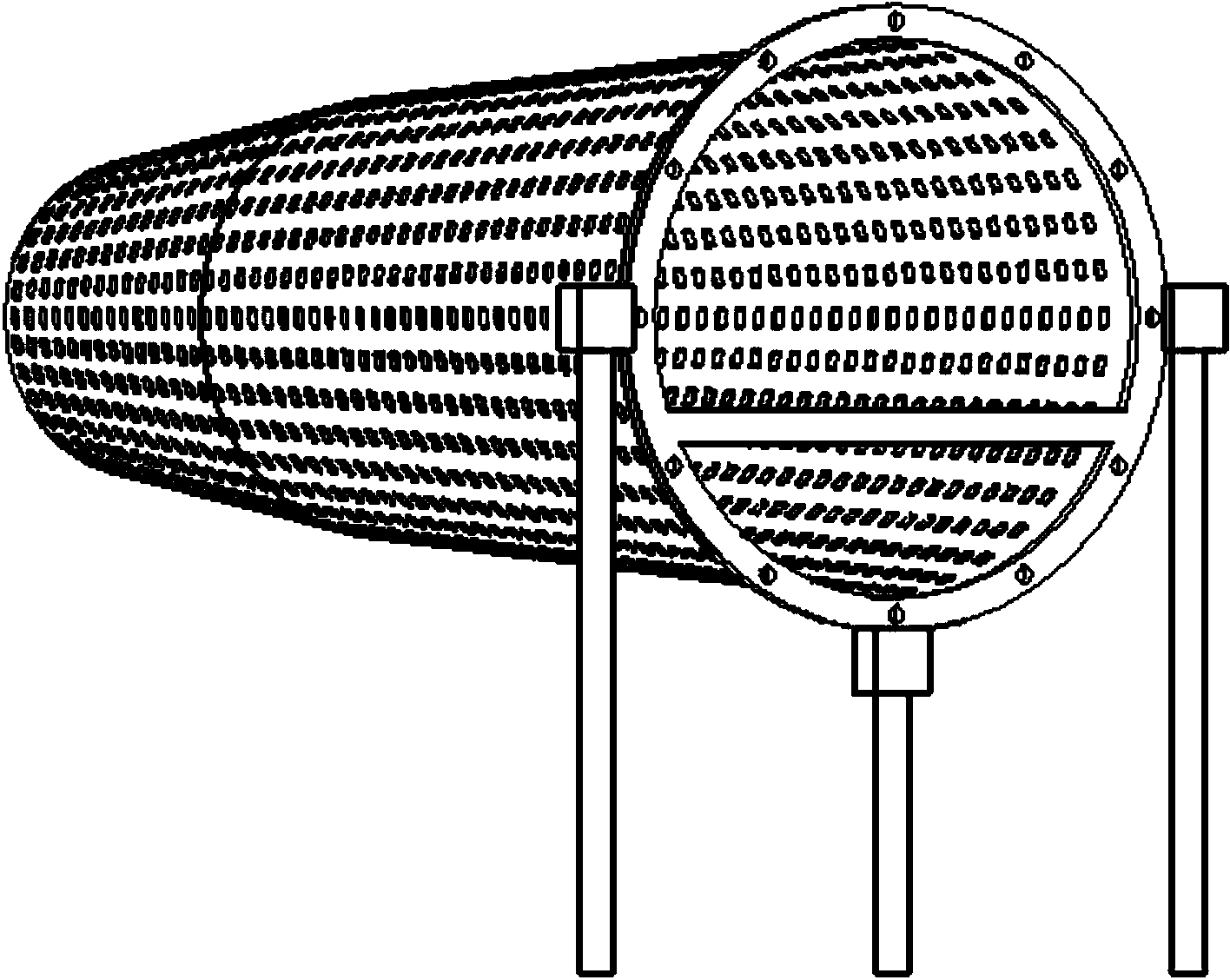 Simple peanut threshing device