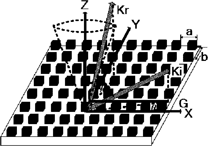 Two-dimensional metallic photonic crystal-based colored filter