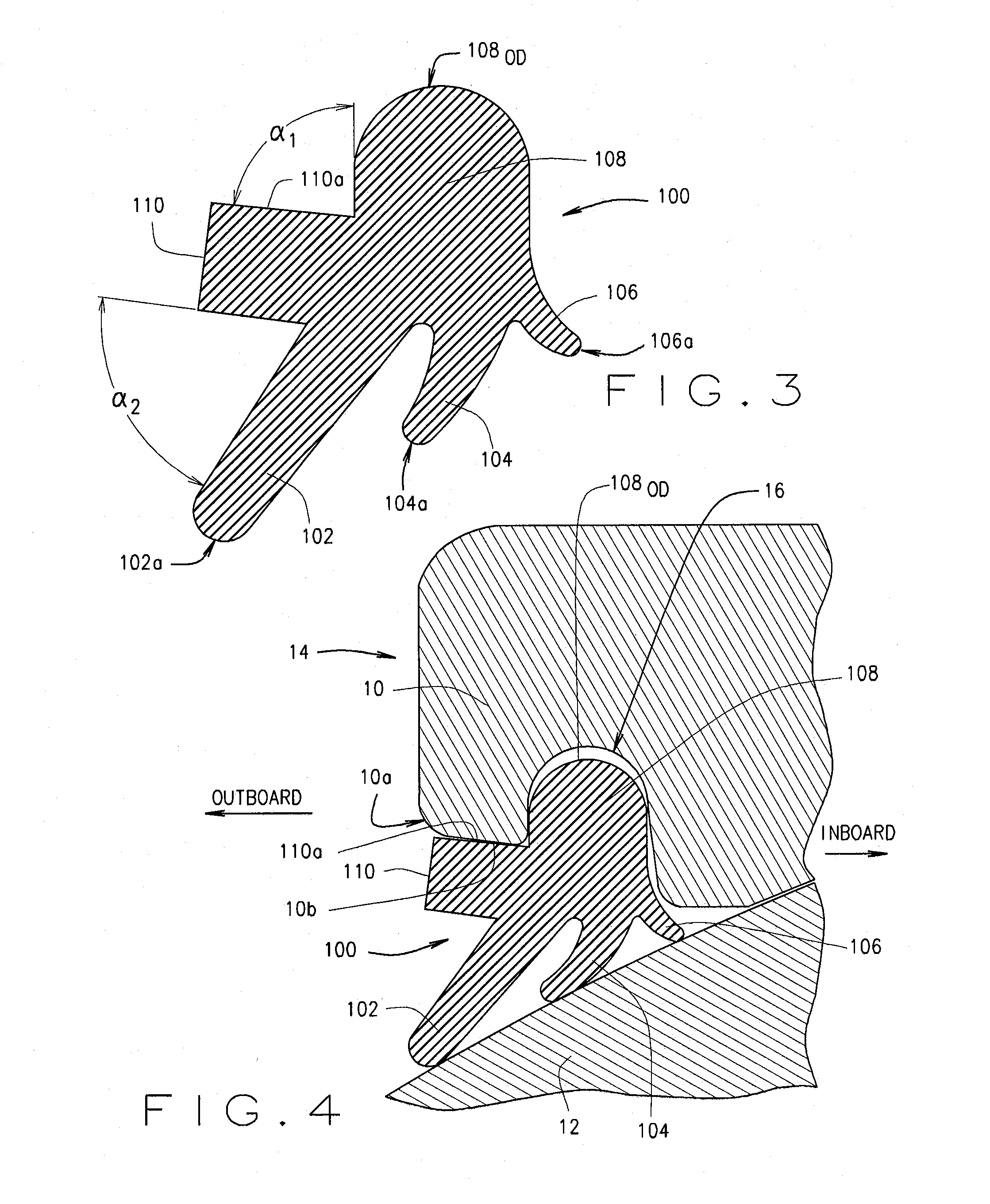 Spherical bearing triple-lip seal