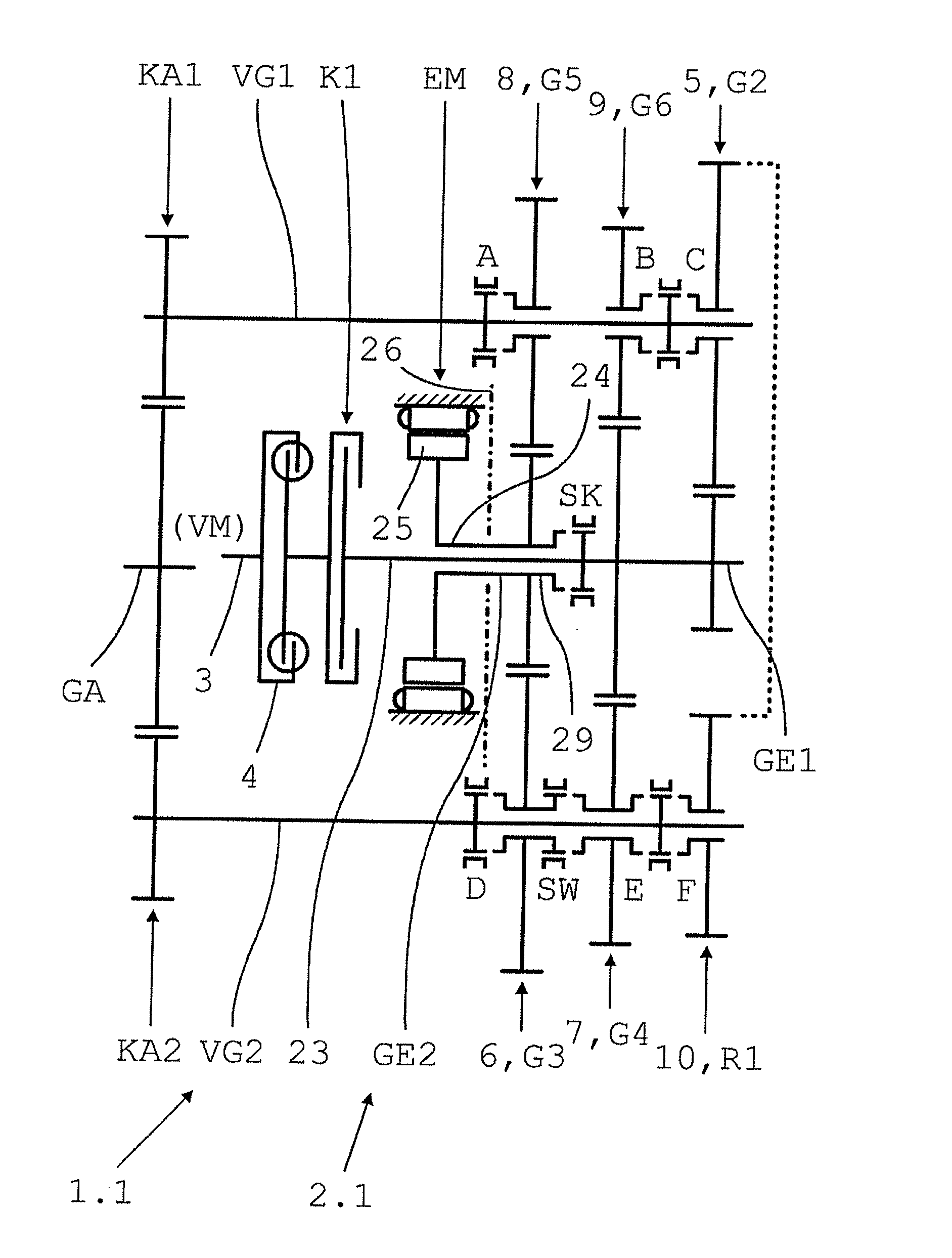 Hybrid drive of a motor vehicle