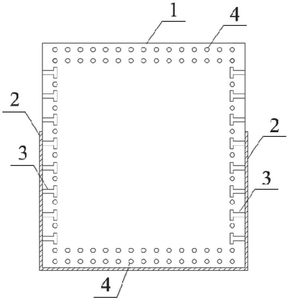 Large-span underground structure externally-wrapped U-shaped steel reinforced concrete beam and manufacturing method thereof