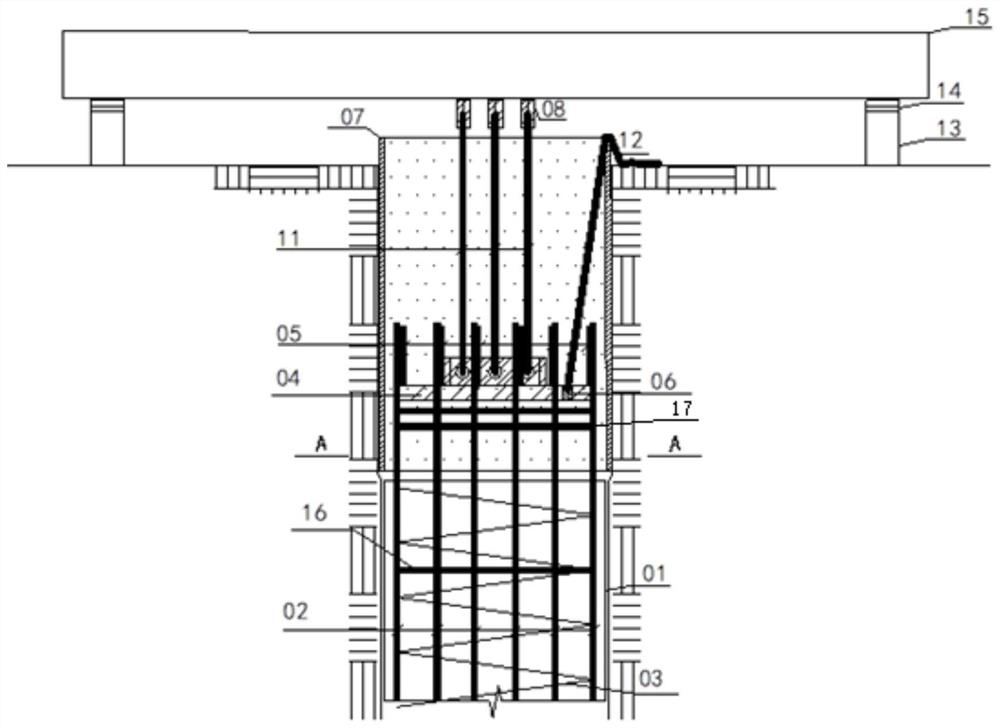 Uplift pile uplift force detection method