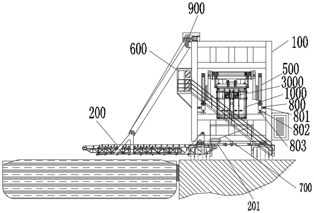 Novel material unloading equipment and novel material unloading device