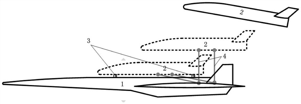 Passive parallel separation design method for two-stage aircraft