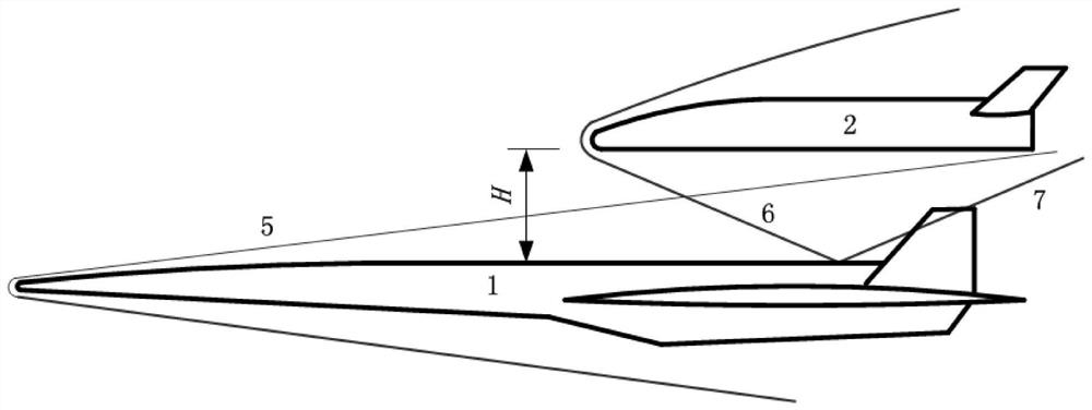 Passive parallel separation design method for two-stage aircraft