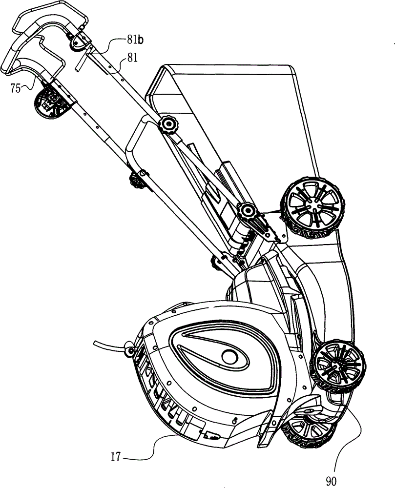 Mower with functions of blowing/absorbing, irrigating, fertilizing, pesticide-spraying and logarithmic spiral self-braking