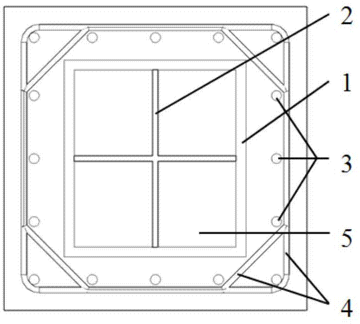 Box-type steel bone confined concrete column with cross constraint batten plates and fabrication method of column